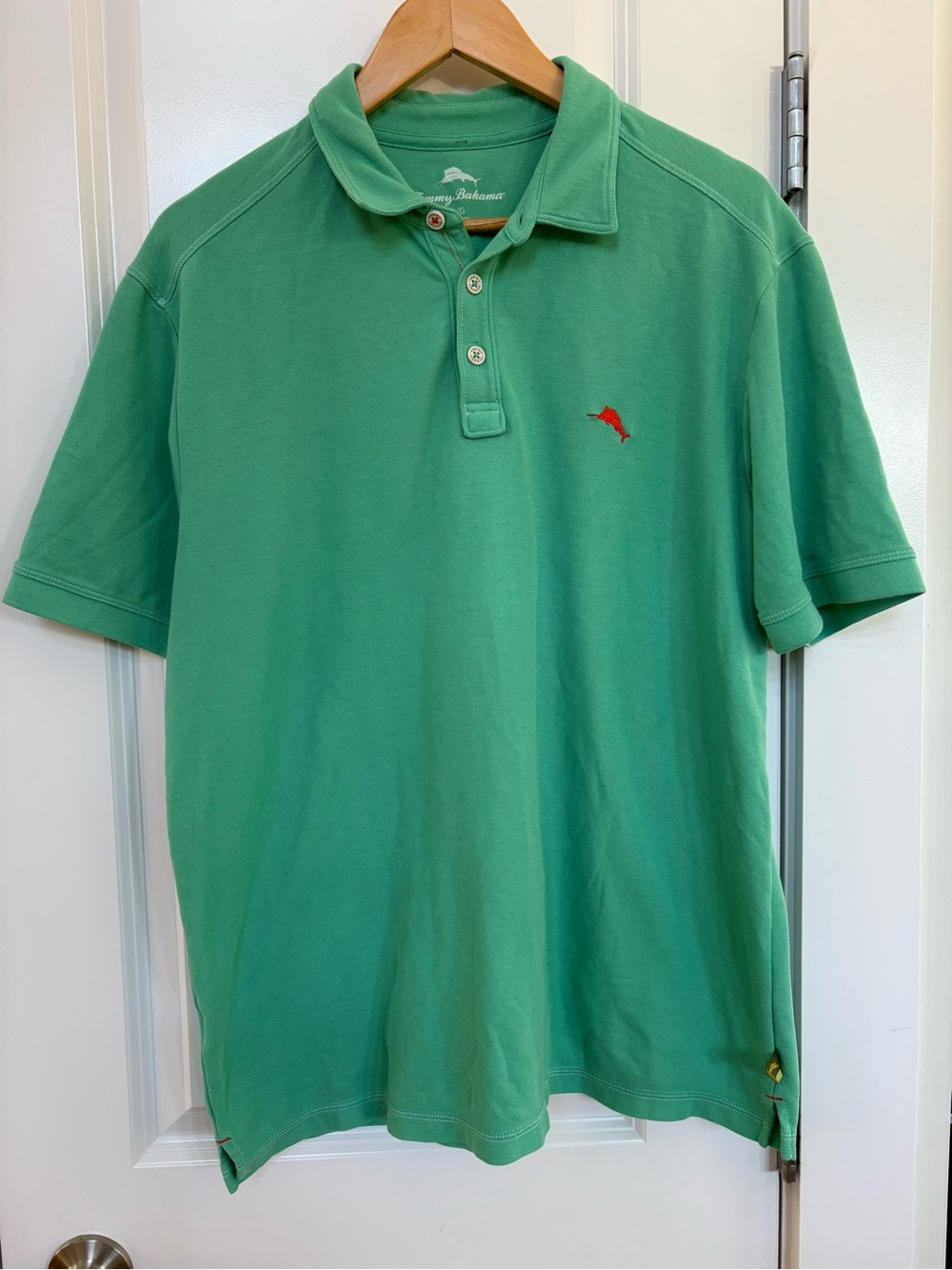 Tommy Bahama Men's Mint Green Polo Shirt Large